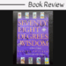 A book titled Seventy-Eight Degrees of Wisdom by Rachel Pollack is displayed with tarot cards along the top and bottom edges of the purple cover. The caption above reads: Book Review for Seventy-Eight Degrees of Wisdom.