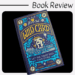 A book titled Wild Card: Let the Tarot Tell Your Story by Jen Cownie and Fiona Lensvelt is shown with an illustrated cover featuring a woman, celestial symbols, and tarot motifs. The words Wild Card Book Review appear above.
